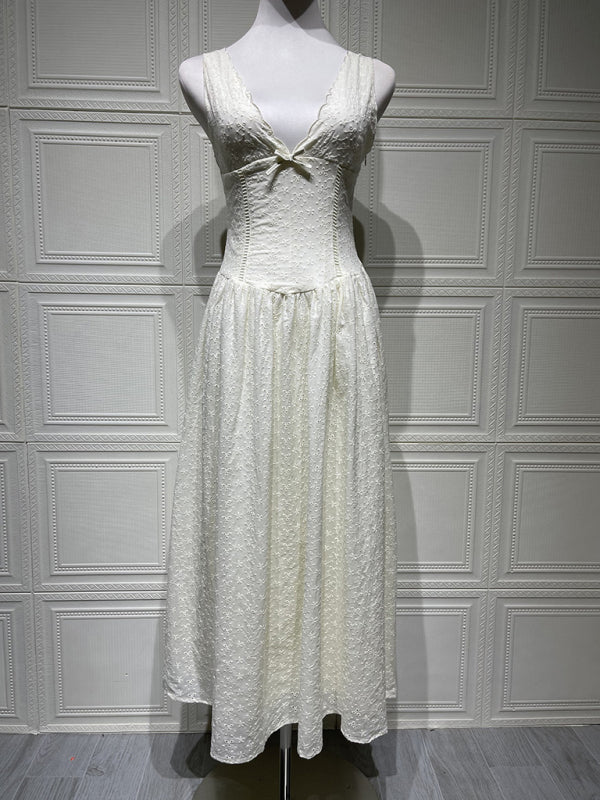 Solid color embroidered sexy elegant suspender dress-TOPS / DRESSES-[Adult]-[Female]-2022 Online Blue Zone Planet