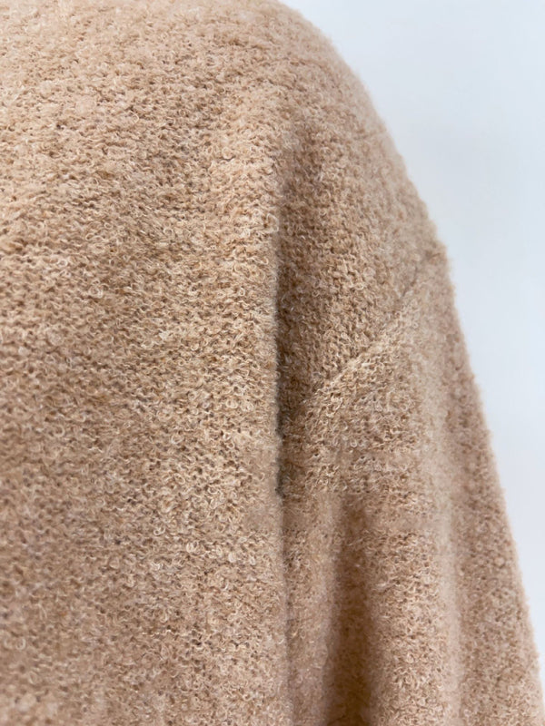 Solid color sweater fashionable knitted sweater round neck button cardigan sweater jacket
