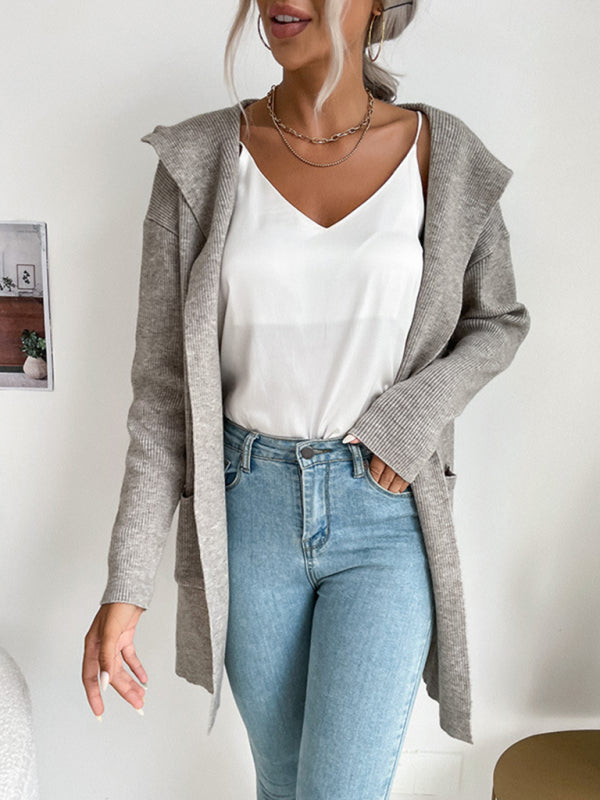 Knitted cardigan casual versatile sweater jacket
