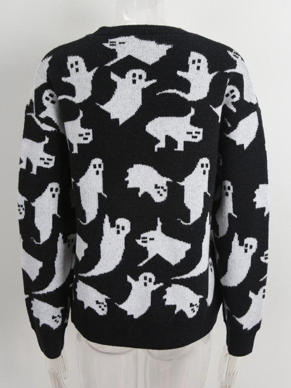 Halloween personalized pullover sweater-TOPS / DRESSES-[Adult]-[Female]-2022 Online Blue Zone Planet