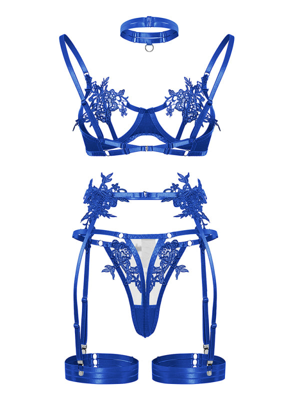 New Embroidered See-Through Sexy Lingerie Bra Set-[Adult]-[Female]-2022 Online Blue Zone Planet