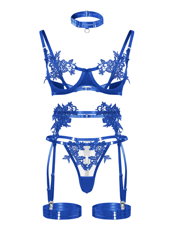 New Embroidered See-Through Sexy Lingerie Bra Set-[Adult]-[Female]-2022 Online Blue Zone Planet