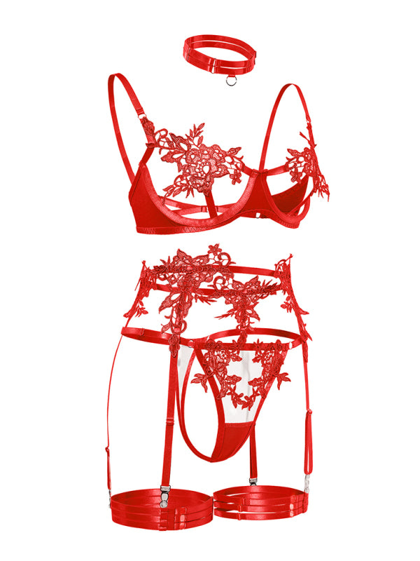 New Embroidered See-Through Sexy Lingerie Bra Set-[Adult]-[Female]-2022 Online Blue Zone Planet