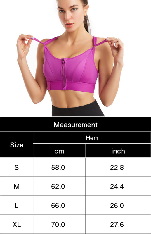 Blue Zone Planet | Women's Adjustable Front Zip Sports Bra-[Adult]-[Female]-2022 Online Blue Zone Planet