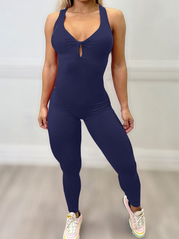Blue Zone Planet |  backless yoga fitness jumpsuit BLUE ZONE PLANET