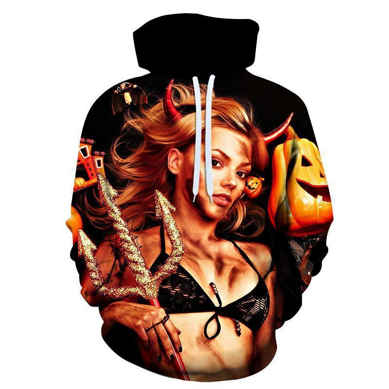 Blue Zone Planet | Pumpkin Halloween 3D digital printing hoodie-TOPS / DRESSES-[Adult]-[Female]-Pattern4-S-2022 Online Blue Zone Planet