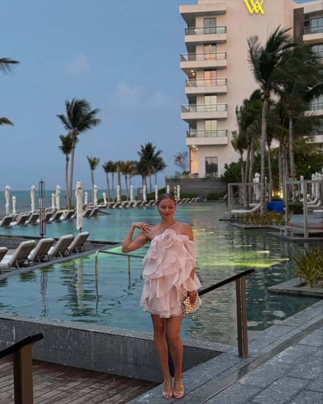 Tina's Vacation Halter Neck 3D Flower Strappy Mini Dress-TOPS / DRESSES-[Adult]-[Female]-Pastel pink-S-2022 Online Blue Zone Planet