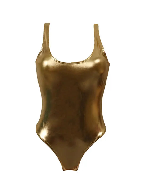 reflective gold and silver one-piece swimsuits and split swimsuits BLUE ZONE PLANET