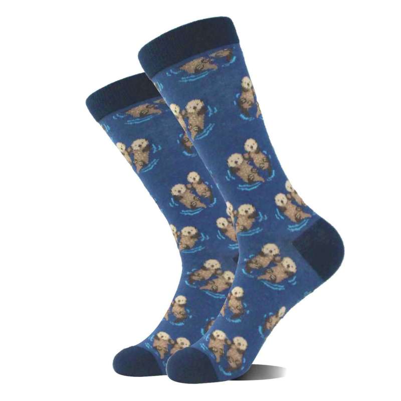 Cute Color Block Penguin Print Mid-calf Socks-SOCKS-[Adult]-[Female]-Pattern1-FREESIZE-2022 Online Blue Zone Planet