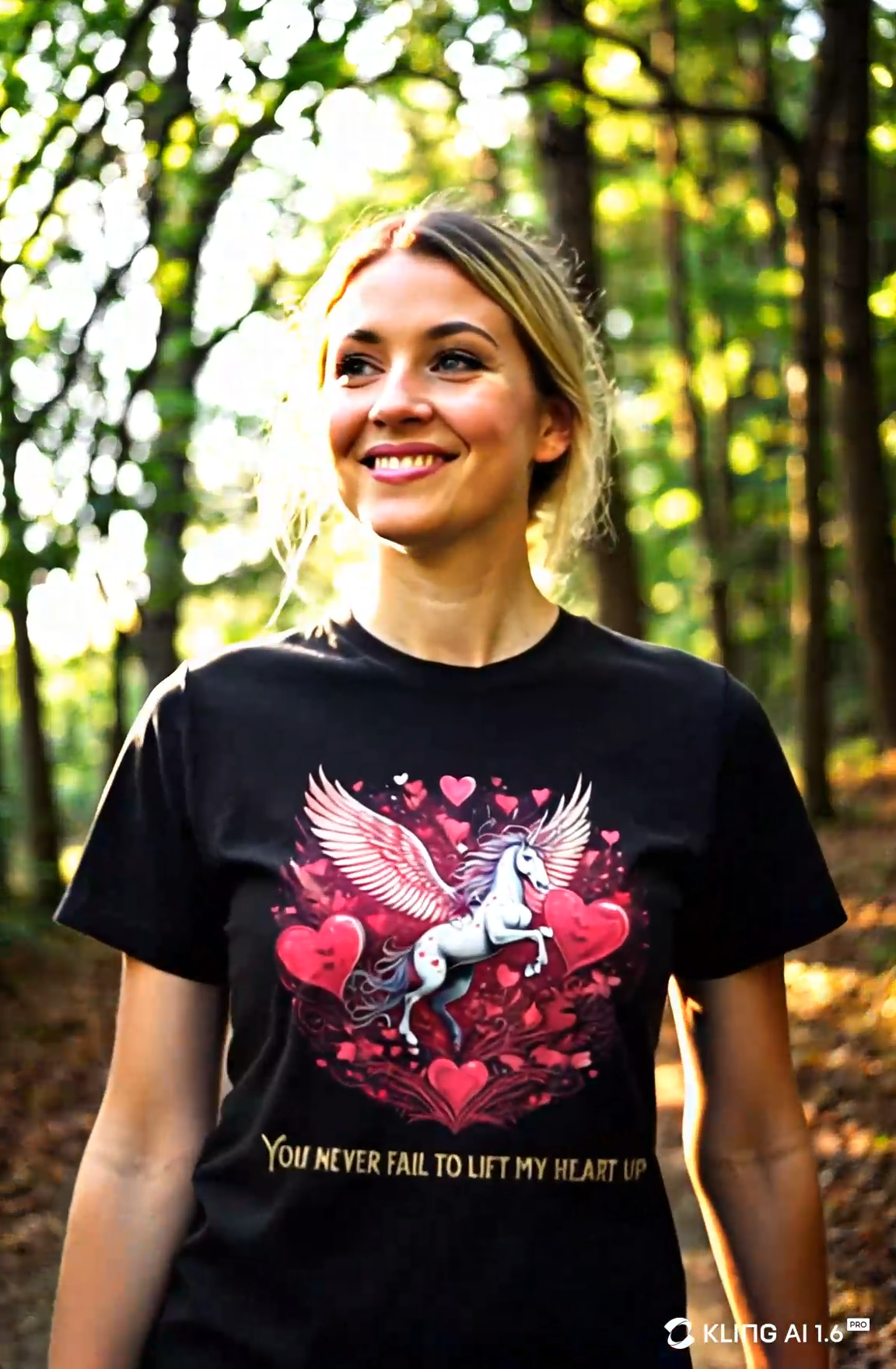 You never fail to lift my Heart up Valentine Unicorn T-Shirt-TOPS / DRESSES-[Adult]-[Female]-xs-black-2022 Online Blue Zone Planet