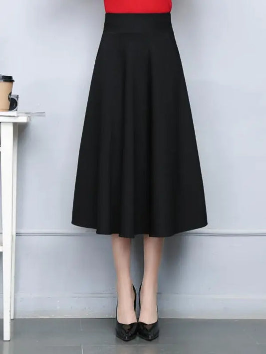 waist all-match mid-length skirt kakaclo