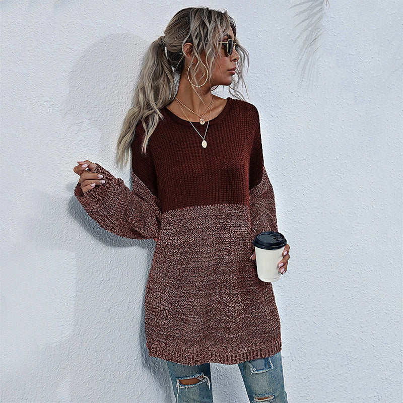 mid-length long sleeve knitted sweater BLUE ZONE PLANET