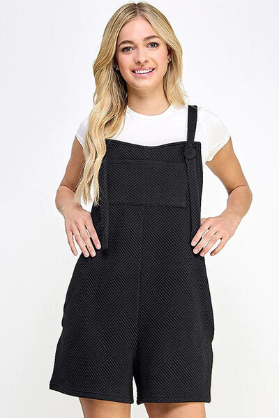 Textured Overall with Pockets Trendsi