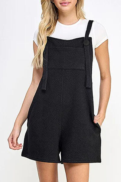 Textured Overall with Pockets Trendsi