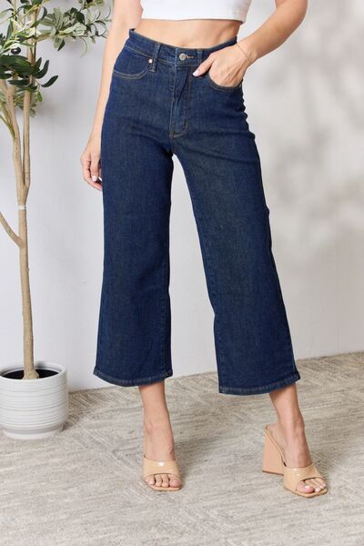 Blue Zone Planet |  Judy Blue Full Size High Waist Cropped Wide Leg Jeans BLUE ZONE PLANET
