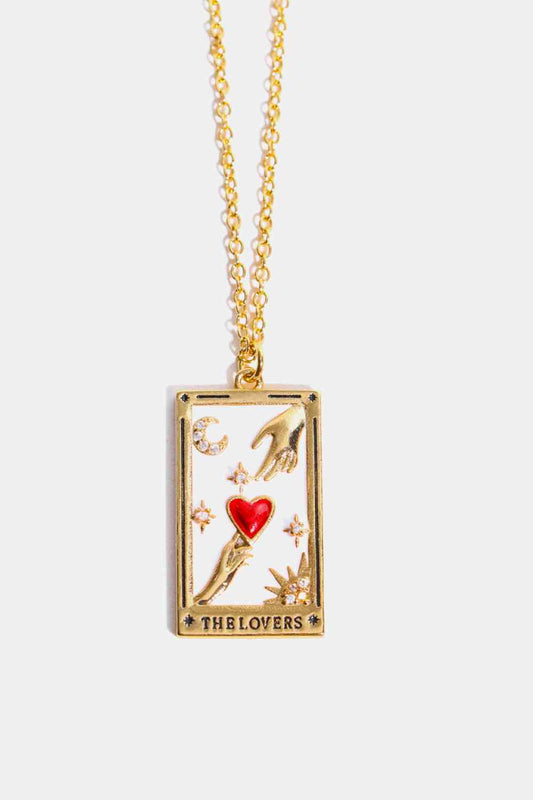 Tarot Card Pendant Stainless Steel Necklace BLUE ZONE PLANET