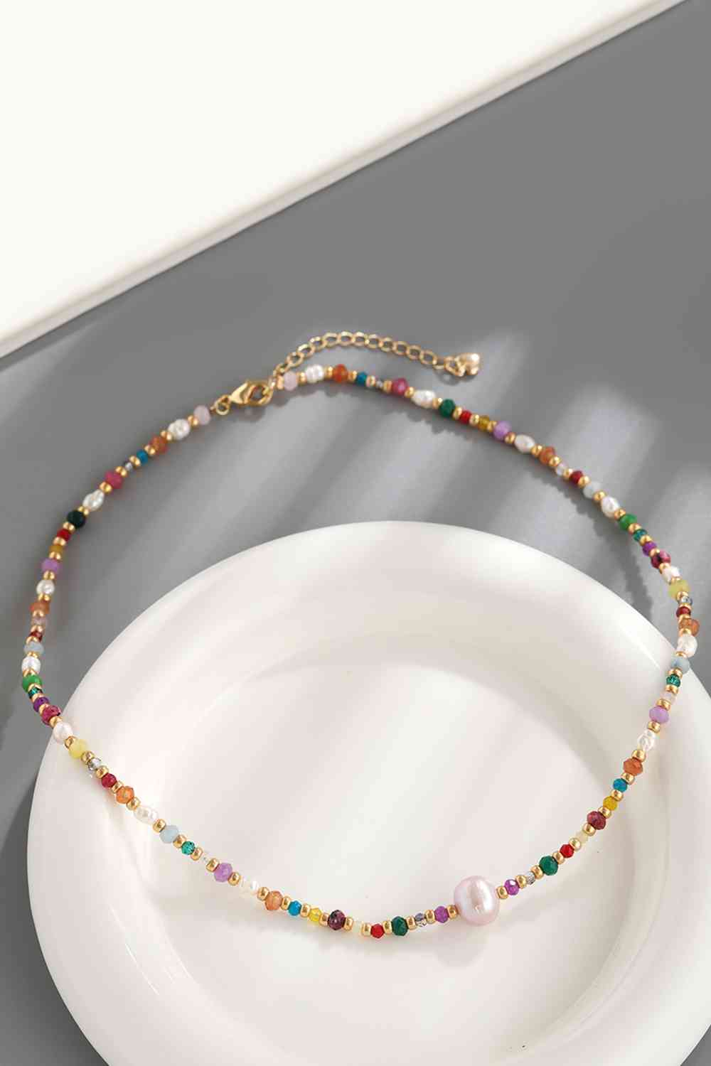 Multicolored Bead Necklace BLUE ZONE PLANET