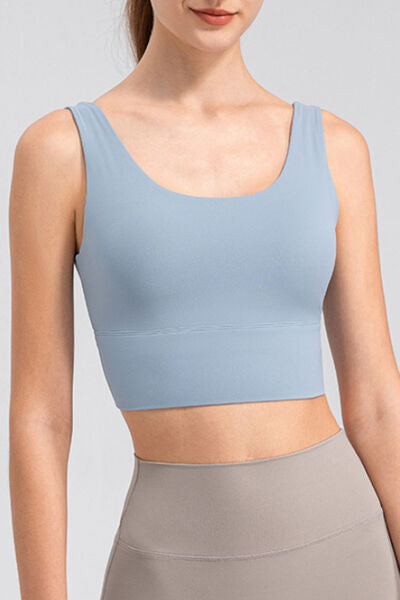 Scoop Neck Wide Strap Active Tank-TOPS / DRESSES-[Adult]-[Female]-Misty Blue-S-2022 Online Blue Zone Planet