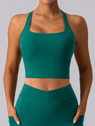 Square Neck Racerback Cropped Tank Trendsi