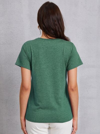 Round Neck Short Sleeve T-Shirt Trendsi