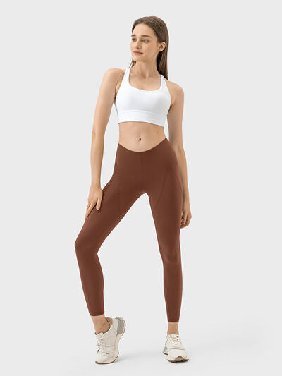 Mid-Rise Waist Active Pants Trendsi