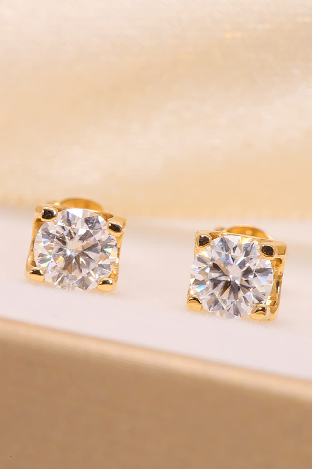 1 Carat Lab-Grown Diamond 18K Gold Stud Earrings BLUE ZONE PLANET