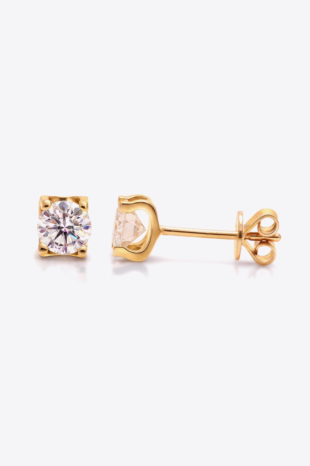 1 Carat Lab-Grown Diamond 18K Gold Stud Earrings BLUE ZONE PLANET