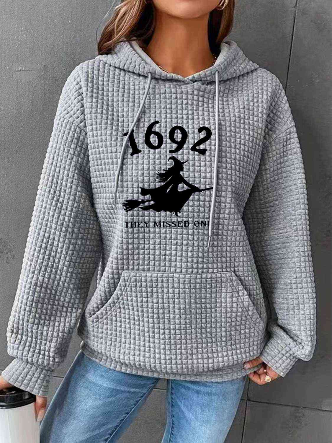 1962 THEY MISSED ONE Graphic Hoodie with Front Pocket BLUE ZONE PLANET