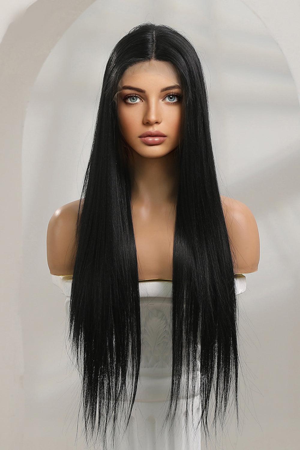13*2" Long Lace Front Straight Synthetic Wigs 26" Long 150% Density BLUE ZONE PLANET