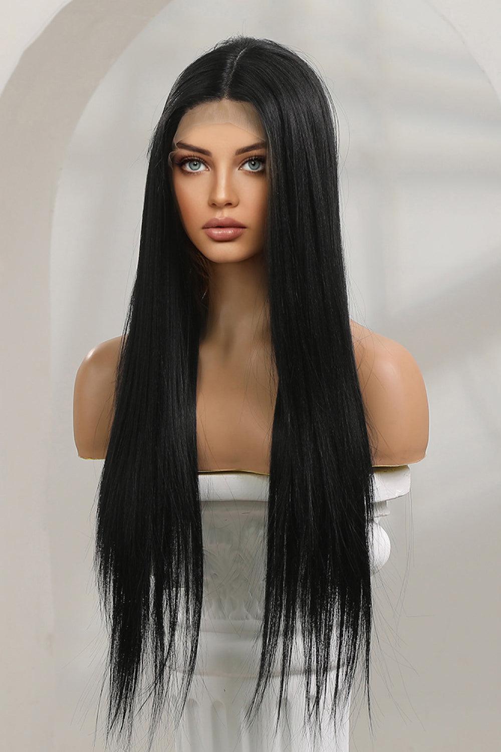 13*2" Long Lace Front Straight Synthetic Wigs 26" Long 150% Density BLUE ZONE PLANET