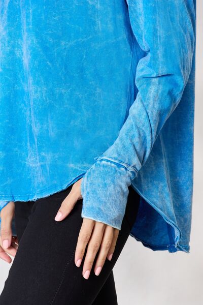 Blue Zone Planet |  Zenana Round Neck Long Sleeve Top BLUE ZONE PLANET