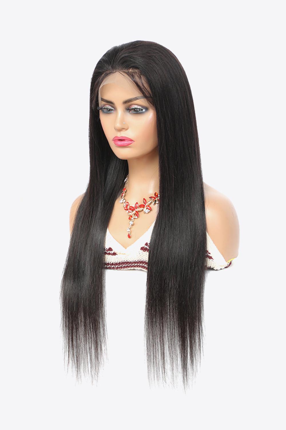 18" 13*4" Natural Human Wigs in Black 150% Density BLUE ZONE PLANET
