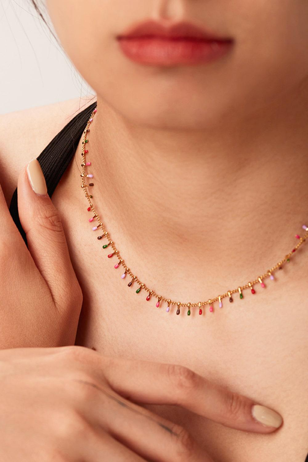 18K Gold-Plated Double-Layered Stainless Steel Necklace-Necklaces-[Adult]-[Female]-Gold-One Size-2022 Online Blue Zone Planet