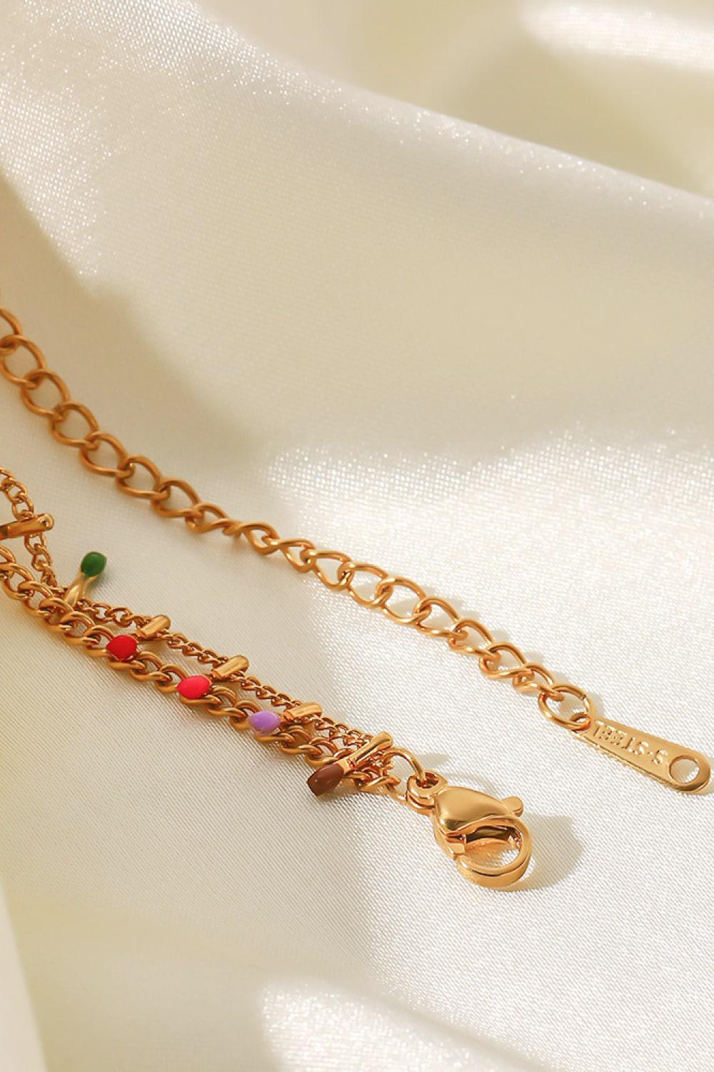 18K Gold-Plated Double-Layered Stainless Steel Necklace-Necklaces-[Adult]-[Female]-Gold-One Size-2022 Online Blue Zone Planet