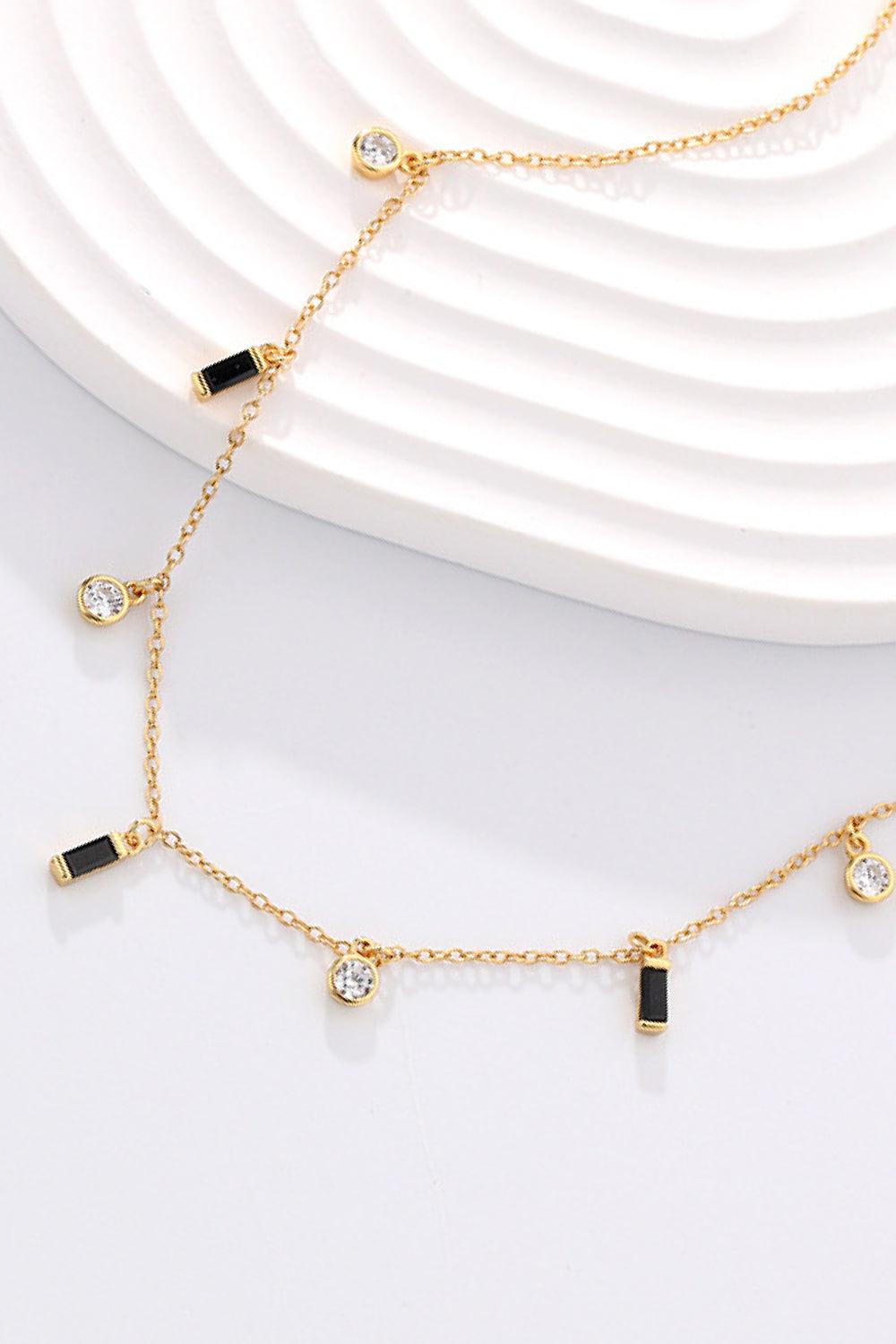 18K Gold Plated Multi-Charm Chain Necklace BLUE ZONE PLANET