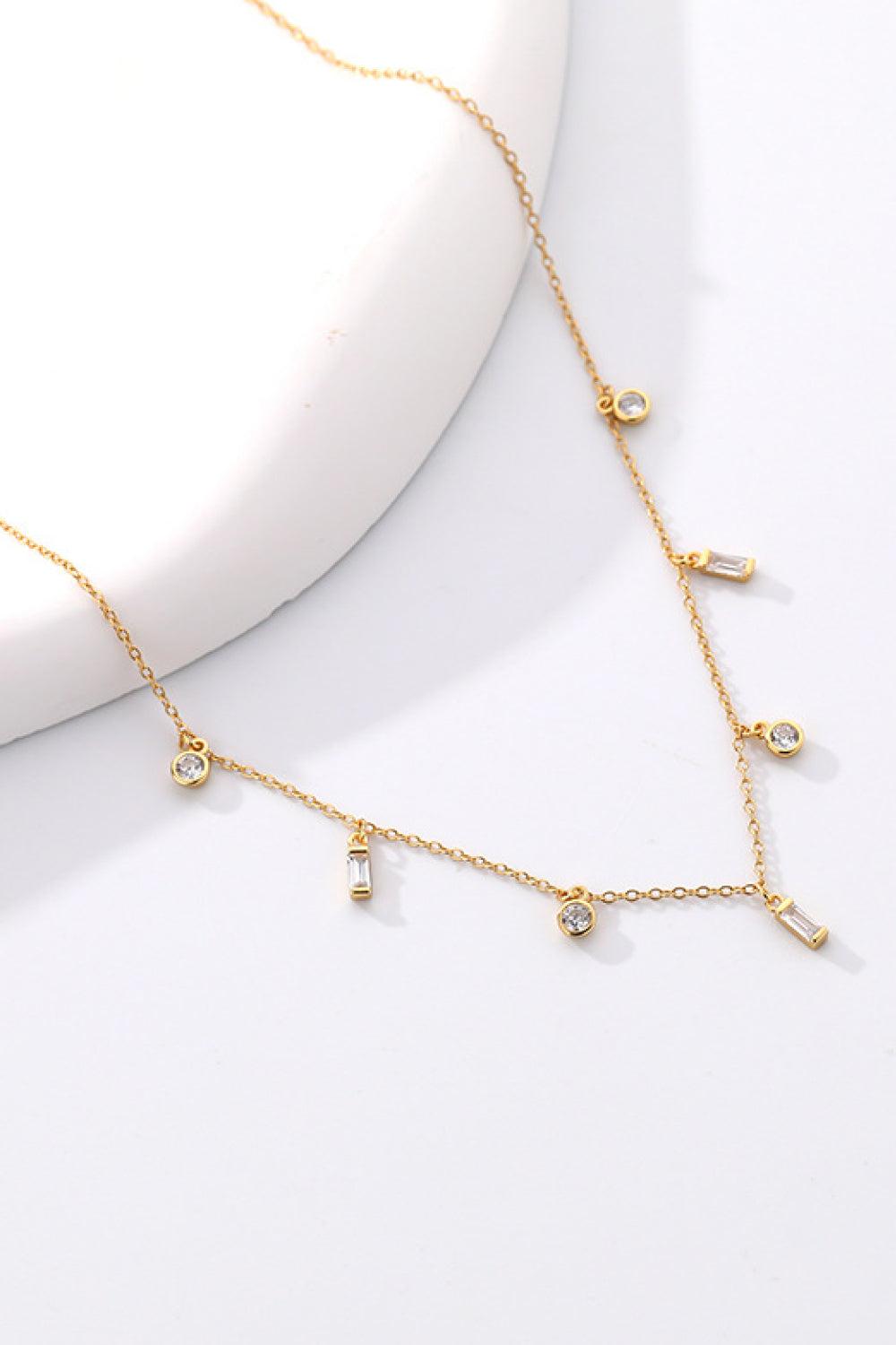 18K Gold Plated Multi-Charm Chain Necklace BLUE ZONE PLANET