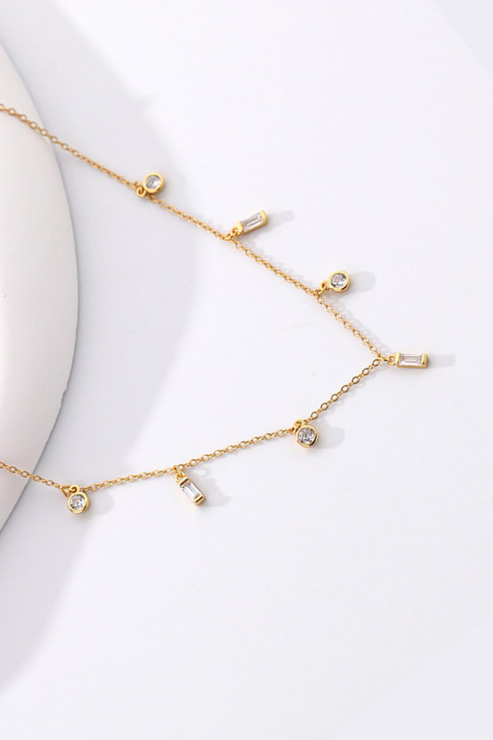 18K Gold Plated Multi-Charm Chain Necklace BLUE ZONE PLANET