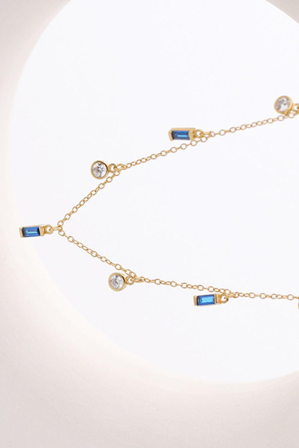 18K Gold Plated Multi-Charm Chain Necklace BLUE ZONE PLANET