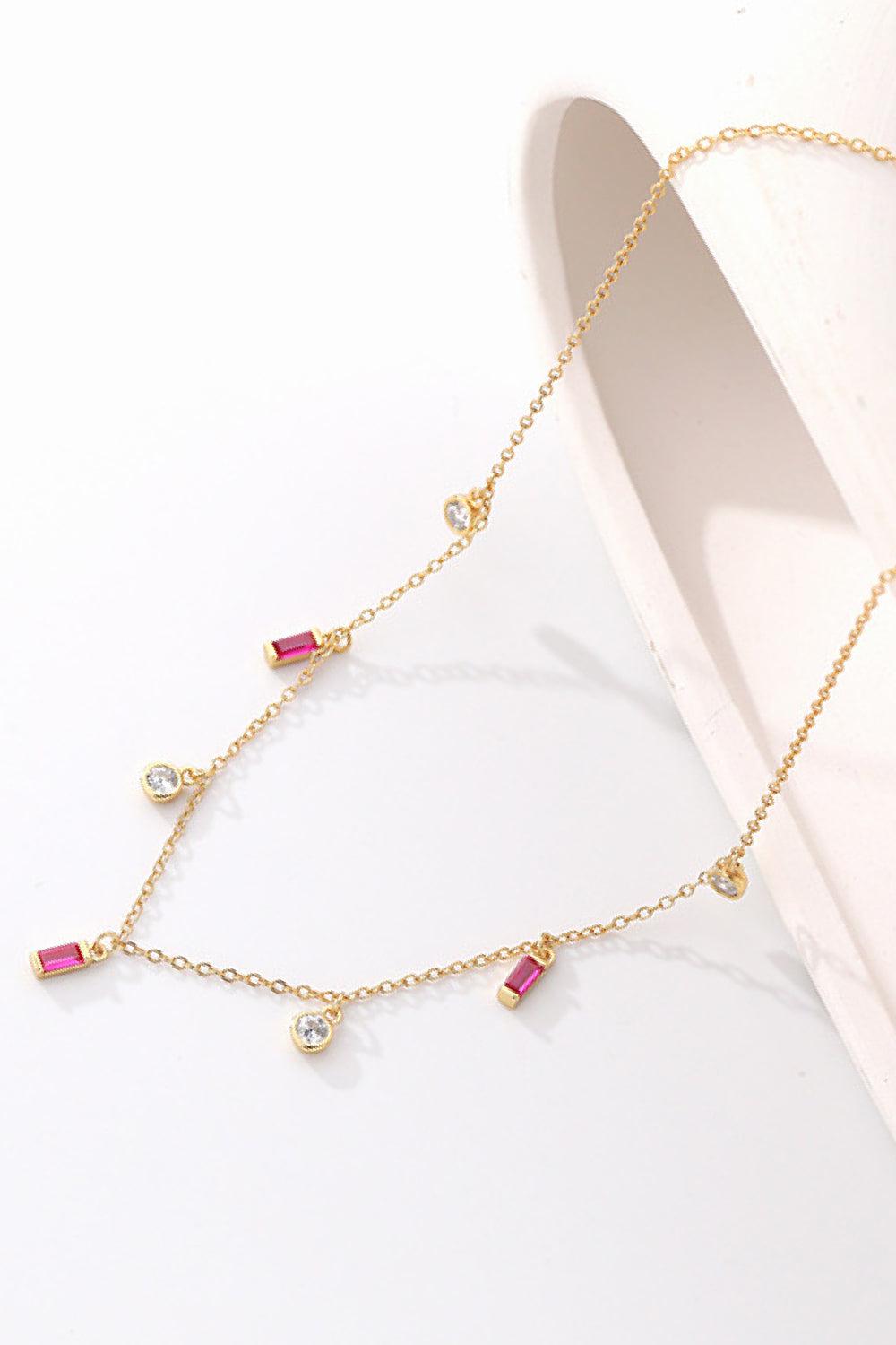 18K Gold Plated Multi-Charm Chain Necklace BLUE ZONE PLANET