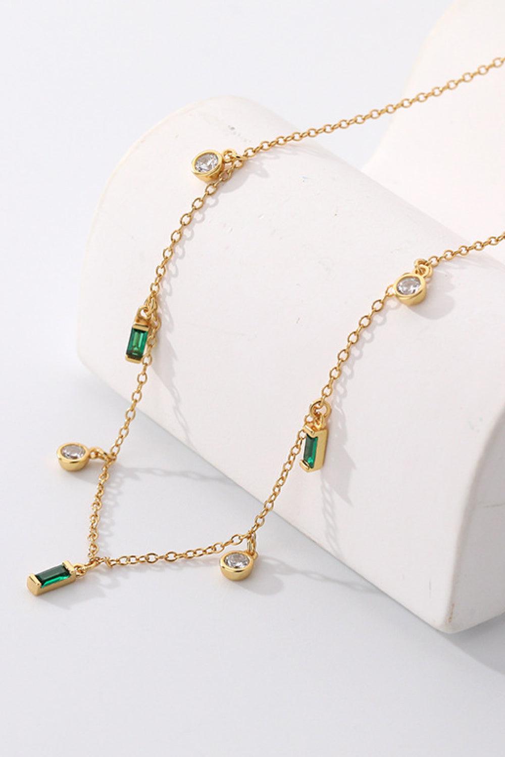 18K Gold Plated Multi-Charm Chain Necklace BLUE ZONE PLANET