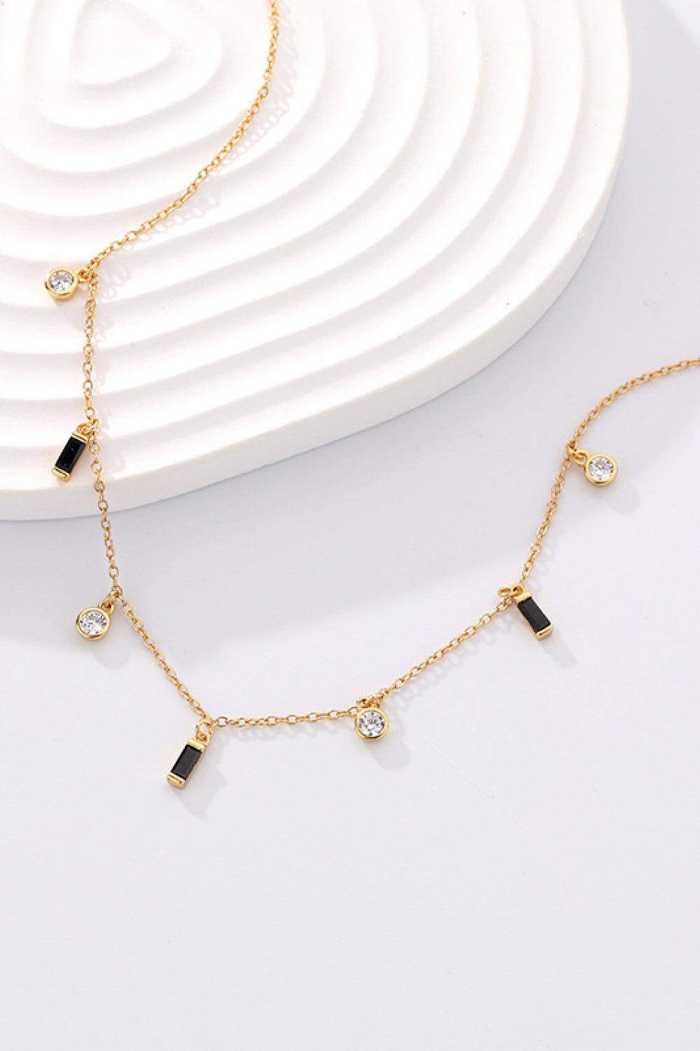 18K Gold Plated Multi-Charm Chain Necklace BLUE ZONE PLANET