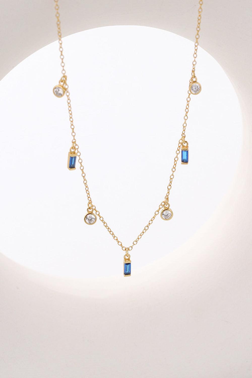 18K Gold Plated Multi-Charm Chain Necklace BLUE ZONE PLANET