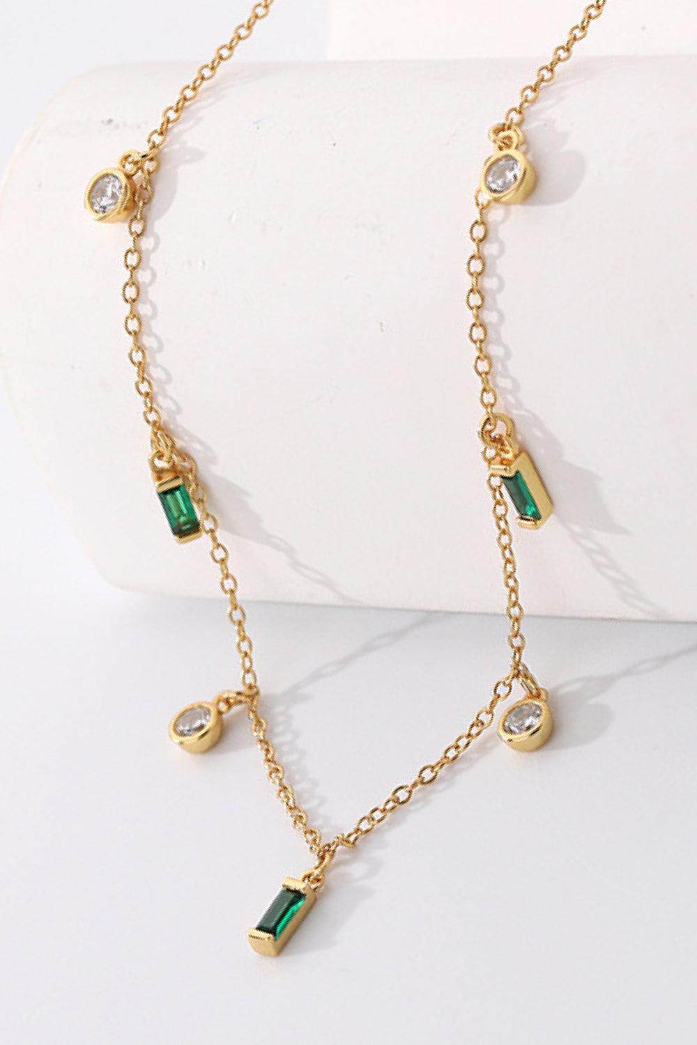 18K Gold Plated Multi-Charm Chain Necklace BLUE ZONE PLANET