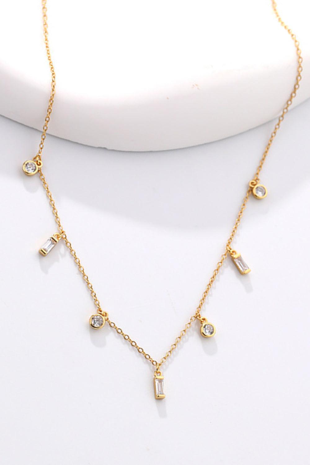 18K Gold Plated Multi-Charm Chain Necklace BLUE ZONE PLANET