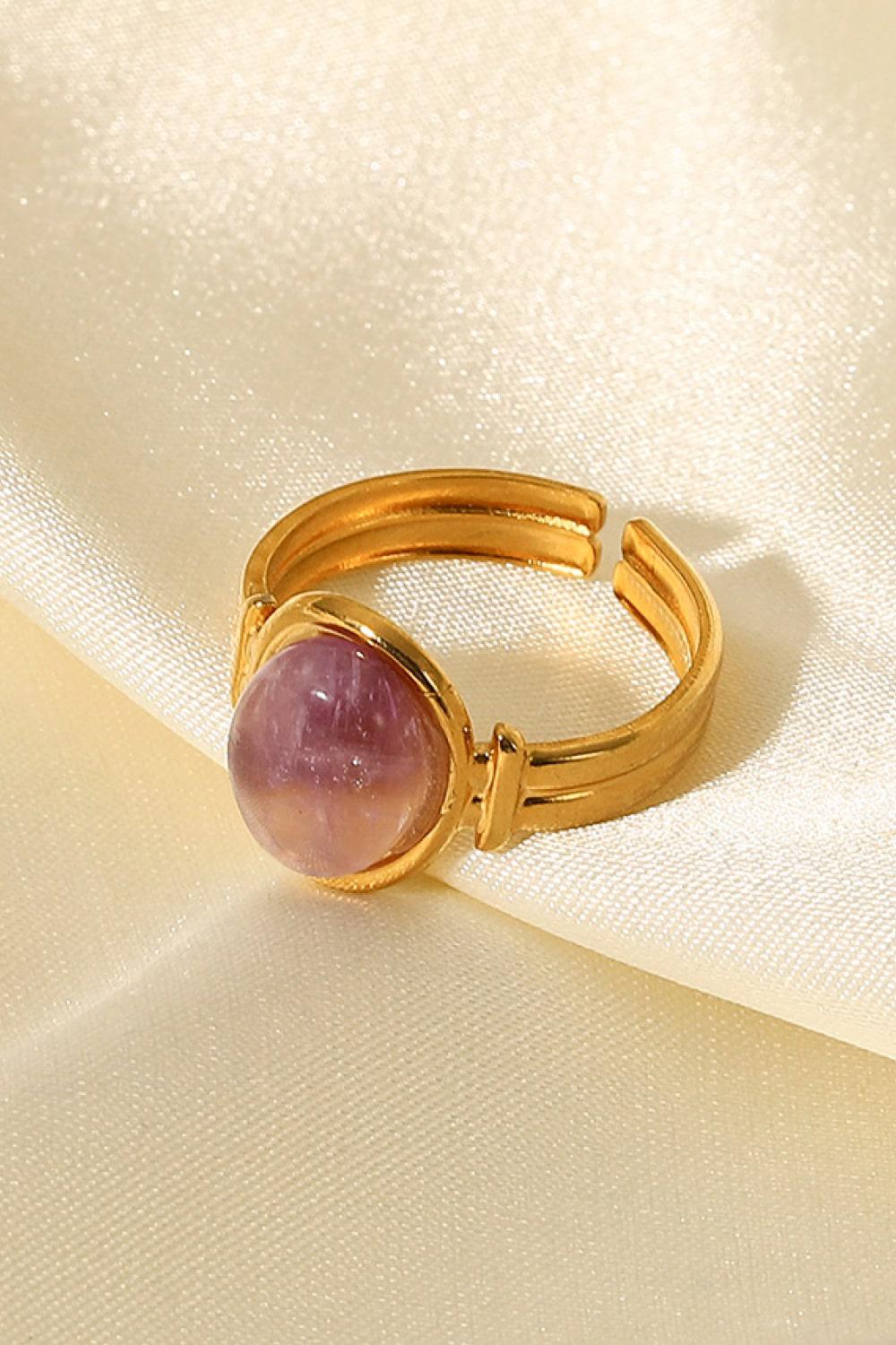 18K Gold Plated Open Ring BLUE ZONE PLANET