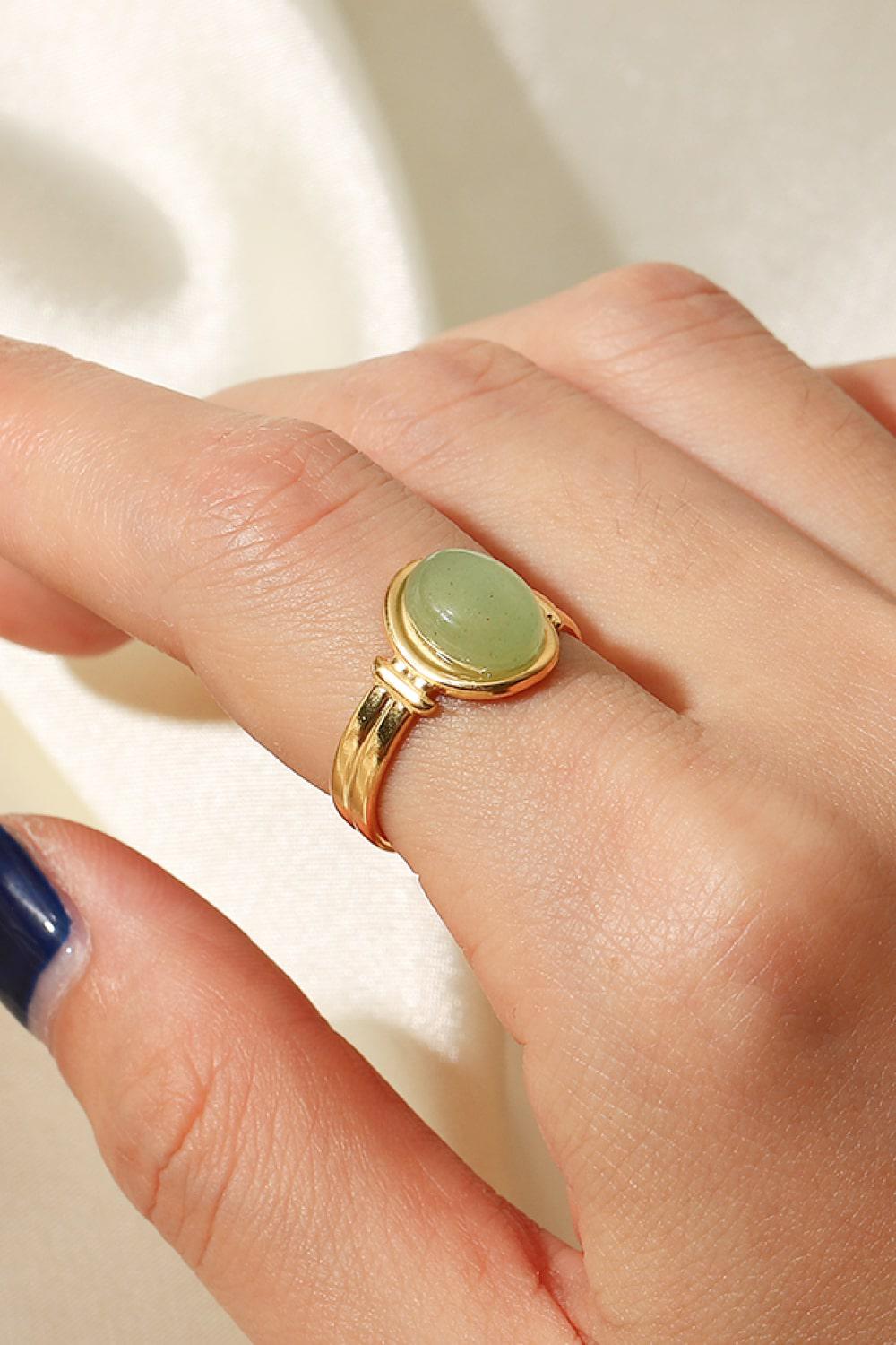 18K Gold Plated Open Ring BLUE ZONE PLANET