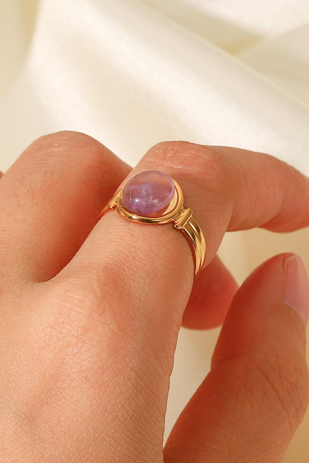 18K Gold Plated Open Ring BLUE ZONE PLANET