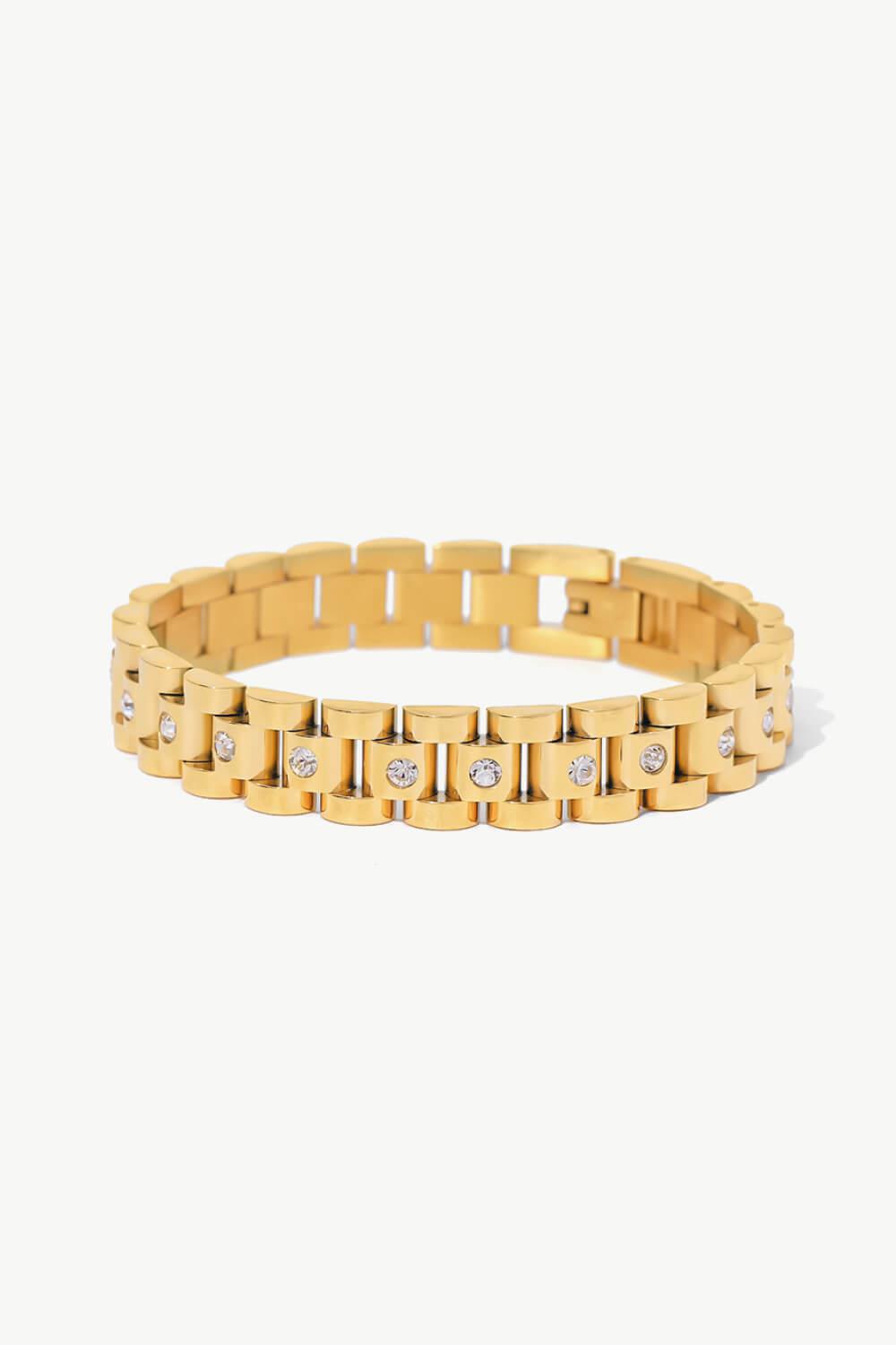 18K Gold-Plated Watch Band Bracelet BLUE ZONE PLANET