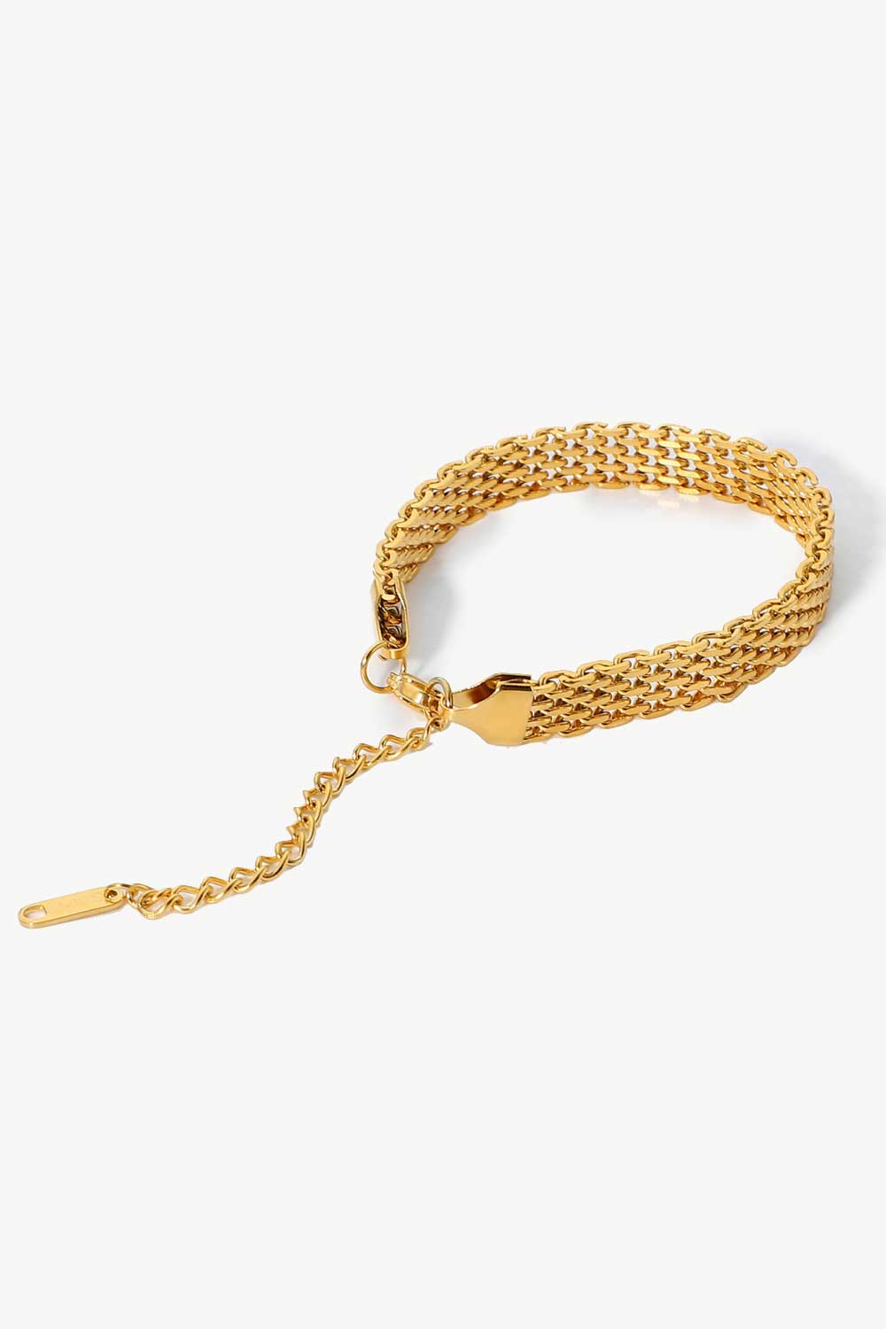 18K Gold-Plated Wide Chain Bracelet-BRACELETS-[Adult]-[Female]-Gold-One Size-2022 Online Blue Zone Planet