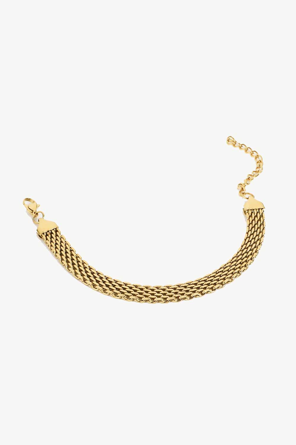 18K Gold-Plated Wide Chain Bracelet-BRACELETS-[Adult]-[Female]-Gold-One Size-2022 Online Blue Zone Planet